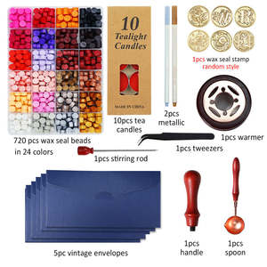 Travel: Wax Seal Stamp with Sealing Wax Beads Tool Kit 670-720 Pcs