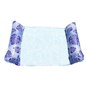 Inflatable Pool Water Float Hammock Lounger Pool Hammock Float Monstera deliciosa - Blue
