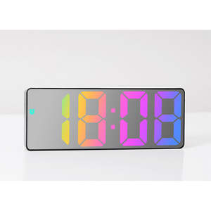 Under 10: LED Table Alarm Clock Mirror