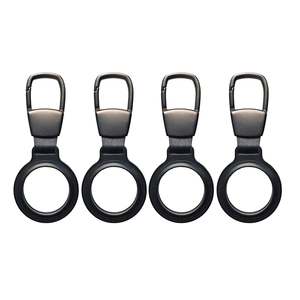 Under 10: 4 Pack AirTag Case with Carabiner, Secure Holder Protective Cover for Air Tag with Sturdiness Aluminum Alloy Case