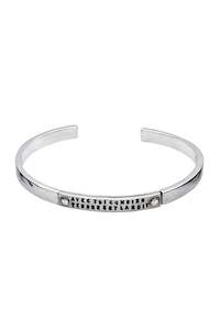 Serge Thoraval: BRACELET RIVETE "LA NUIT" ARGENT