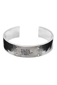 Serge Thoraval: BRACELET 4 RIVETS "LA NUIT" ARGENT