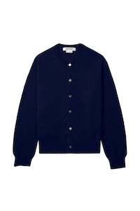 Womens Knitwear: CASHMERE CARDIGAN IN NAVY, W24/25