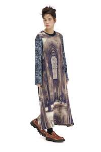 Womens Dresses: TUTORIAL DRESS IN GOTHIC MIX PRINT, W25