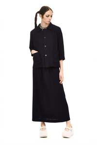 Womens Coats Jackets: VERSE SHIRT JACKET IN NAVY, SS26