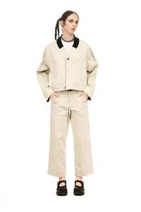 Womens Coats Jackets: TEXTBOOK BOMBER IN STONE, SS26