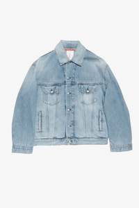 Womens Coats Jackets: RELAX FIT DENIM JACKET IN LIGHT BLUE, FW25