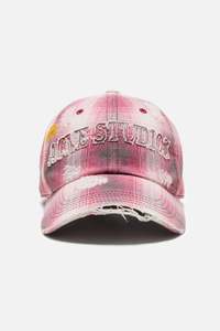 Womens Accessories: DISTRESSED CAP IN RED/BLUE, FW25