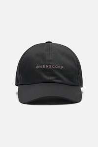 Womens Accessories: 'OWENSCORP' BASEBALL CAP IN BLACK/DUST, SS24
