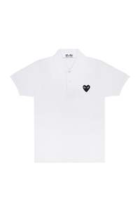 WHITE POLO WITH BLACK HEART, SS25