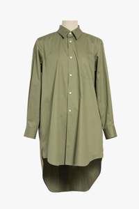 LONG SHIRT IN OLIVE, SS25