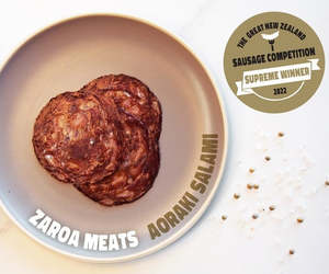 Salami: AORAKI SALAMI - POHUTUKAWA SMOKED VENISON AND BLACK ANGUS BEEF SALAMI
