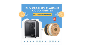 Products: Creality Flagship K1C 3D Printer + 2 Free Hyper Series Filaments White, Black - Zawya Limited