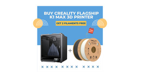 Products: Creality Flagship K1 Max 3D Printer + 2 Free Hyper Series Filaments White, Black - Zawya Limited