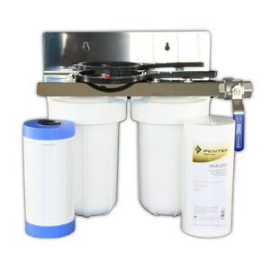 Pentek whole house twin jumbo housing with filters Zdirect