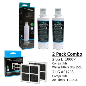 2 Pack Combo, 2 Compatible LG LT1000P Refrigerator Water Filters & 2 Compati&hellip;