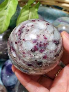 Spheres 1: Rubellite (Pink Tourmaline) in Quartz Sphere