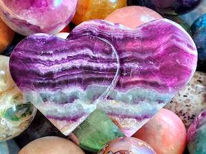 Carvings 1: Fluorite Hearts