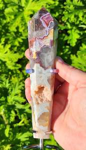 Crazy Lace Agate Wand