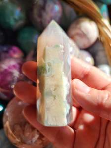 Points: Rare Green Cherry Blossom Agate Point