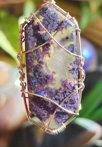 Accessories: Purple Moss Agate Pendant