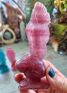 Carvings 2: Strawberry Quartz Sleeping Angel