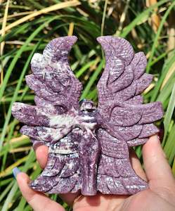 Carvings 2: Lepidolite Angel