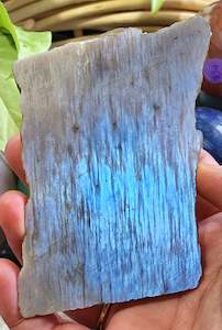 Blue Flash Moonstone Slice
