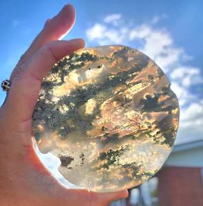 Slices: Moss Agate Round Slice