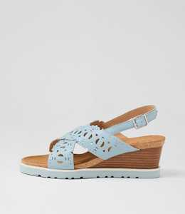 Products: Pinsta W Denim Leather Sandals by Ziera at Ziera NZ