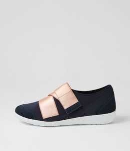 Products: Urban Ff Navy Rose Gold Neoprene Sneakers by Ziera