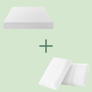 Classic Memory Foam Mattress and Two Gel Memory Foam Pillows Bundle