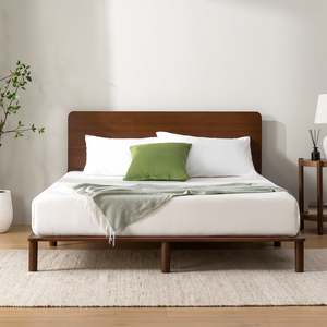 Bedroom: Bamboo Deluxe Bed Frame Coffee Bean