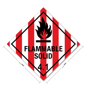Signage: Flammable Solid Sign (Hazardous Substance)