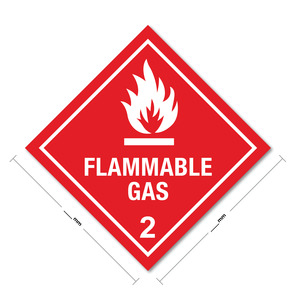 Signage: Flammable Gas Sign (Hazardous Substance)