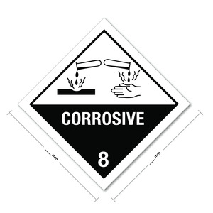 Signage: Corrosive Sign (Hazardous Substance)