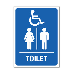 Signage: Male Female Accessible Toilet Sign