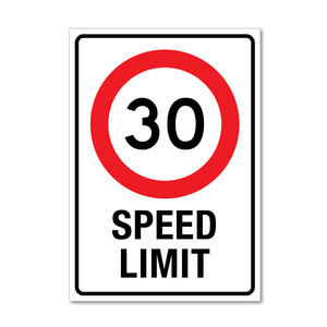 30 Speed Limit Sign