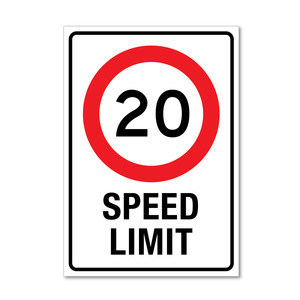 20 Speed Limit Sign