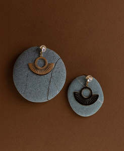 Pocket Full of Sunshine Earrings - 22k Gold Vermeil, Rose Quartz