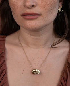 Paper Nautilus Necklace - 22k Gold Vermeil