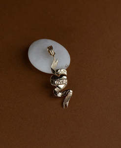 Who Loves Wins Charm - 22k Gold Vermeil