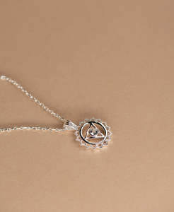 Lockets Pendants: Communication Chakra Necklace - 925 Sterling Silver