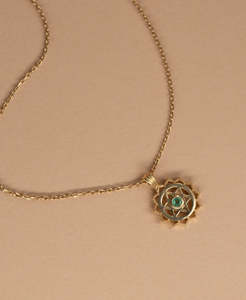 Lockets Pendants: Love Chakra Necklace - 22k Gold Vermeil
