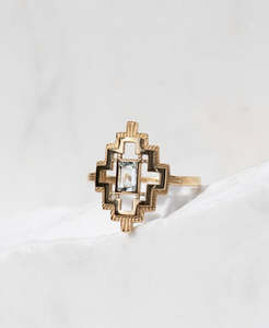 Munay Ring - 22k Gold Vermeil, Aquamarine