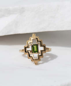Munay Ring - 22k Gold Vermeil, Chrome Diopside