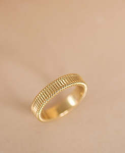 Gold Rings: Connected Stacker Ring - 22k Gold Vermeil