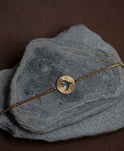 13th Birthday: Moonbird Bracelet - 22k Gold Vermeil