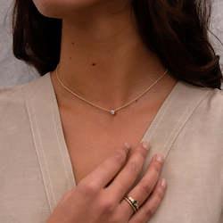 Necklaces: Round Diamond Pendant Necklace