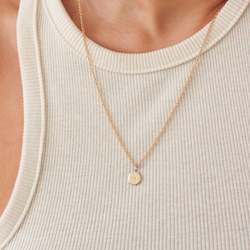 Necklaces: Yellow Gold Letter Necklace